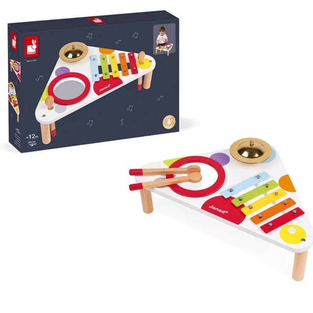 Janod Wooden Musical Table Confetti - Children's Musical Instrument New Sealed